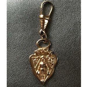 Authentic Gucci Vintage Charm Knight Pendant Zipper Pull, golden tone